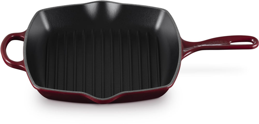 Le Creuset Grillpan Signature - Garnet - 26 x 26 cm - geëmailleerde anti-aanbaklaag