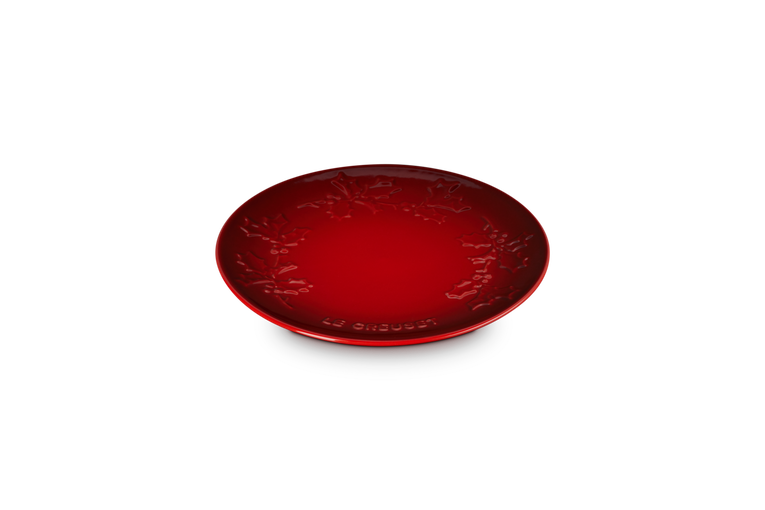 Le Creuset Petite assiette - Holly Christmas - Rouge cerise - ø 19 cm