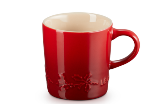 Tasse à Café Le Creuset - Holly Christmas - Rouge Cerise - 200 ml