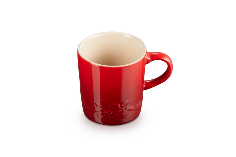 Tasse à Café Le Creuset - Holly Christmas - Rouge Cerise - 200 ml