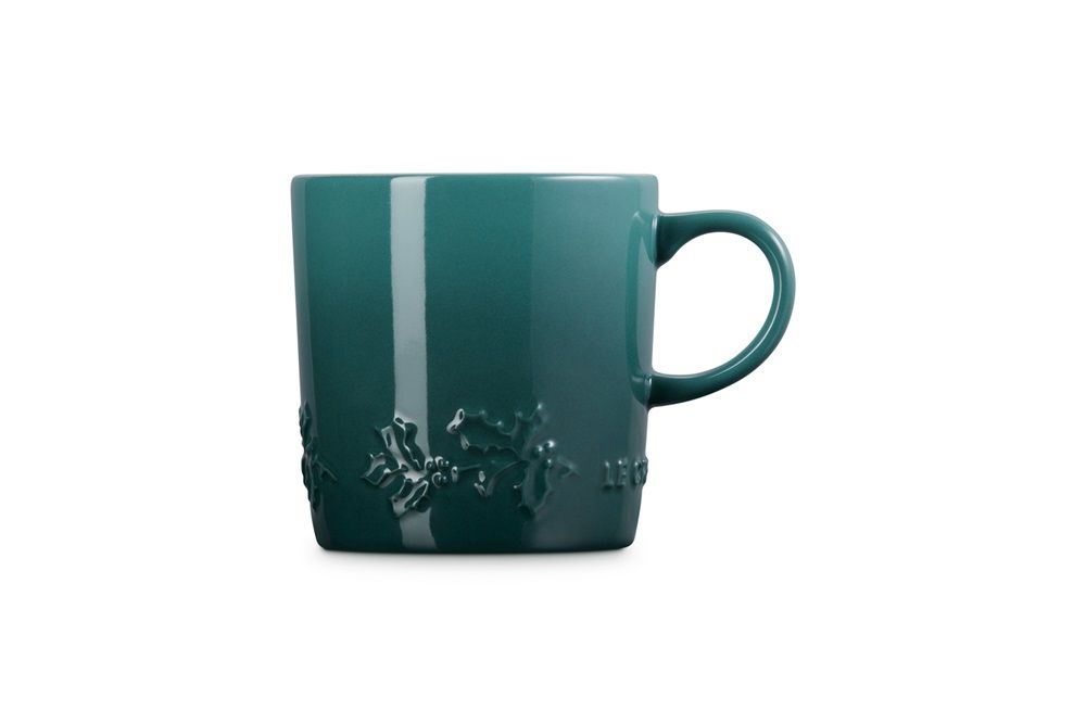 Mug Le Creuset - Houx de Noël - Vert Artichaut - 350 ml