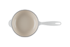 Le Creuset Casserole en Fonte - Bouton Doré - Houx Noël - Blanc - ø 21 cm / 2 Litre