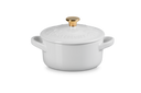 Le Creuset Mini Cocotte/Rôtissoire - Holly Christmas - Blanc - ø 10 cm