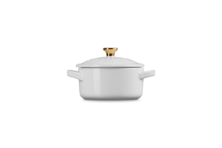 Le Creuset Mini Cocotte/Rôtissoire - Holly Christmas - Blanc - ø 10 cm