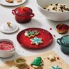 Le Creuset Klein bordje - Holly Christmas - Artichaut Groen - ø 19 cm