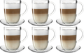 Leonardo Latte Macchiato Glazen + Schotels Napoli - 6 stuks