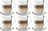 Leonardo Latte Macchiato Glazen + Schotels Napoli - 6 stuks