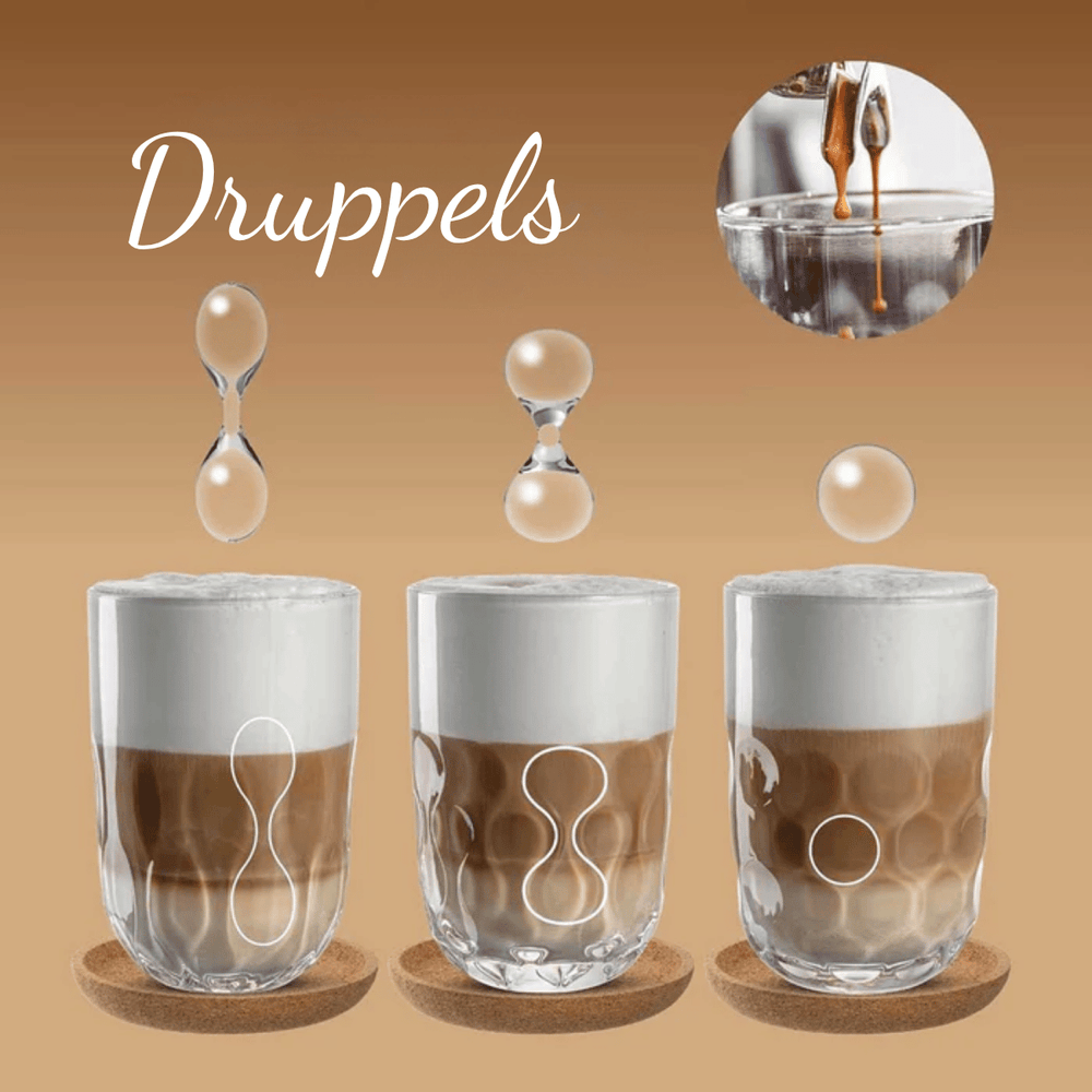 Leonardo Latte Macchiato Glazen - Gocce Uno - 390 ml - 2 stuks