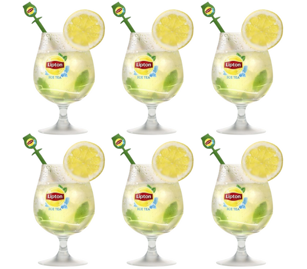Lipton Ice Tea Bol Glazen - Mat - 250 ml - 6 stuks