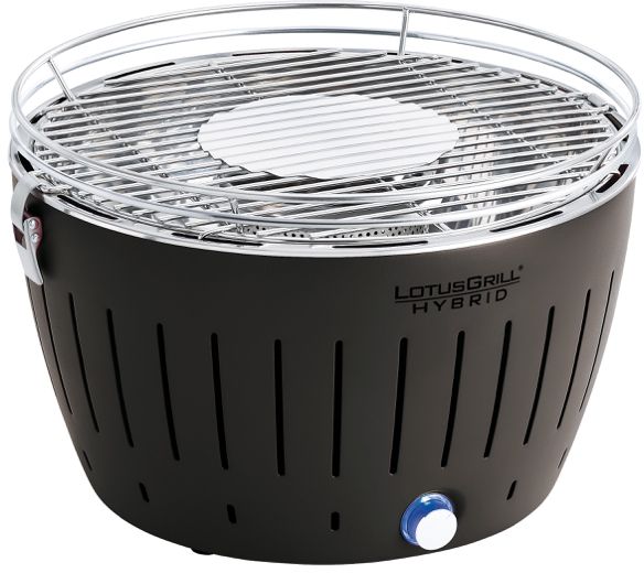 LotusGrill BBQ / Tafelbarbecue Classic Hybrid - Gas of Houtskool - ø 35 cm - Antraciet
