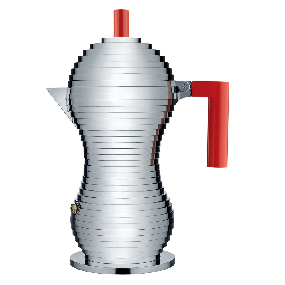 Alessi Percolator Pulcina - MDL02/6 R - Rood - 6 kops - door Michele De Lucchi