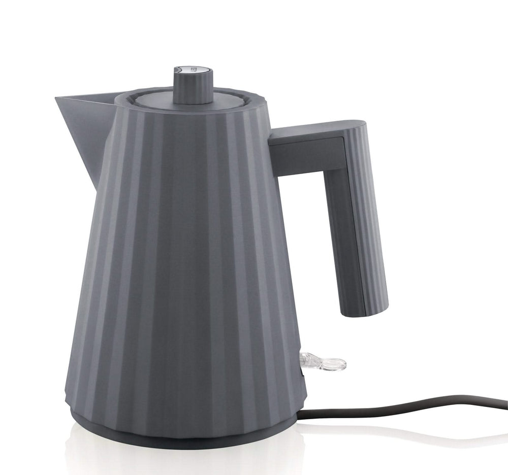 Alessi Bouilloire plissée - protection contre l'ébullition à sec - Gris - Michele de Lucchi - 1 litre - MDL06/1 G