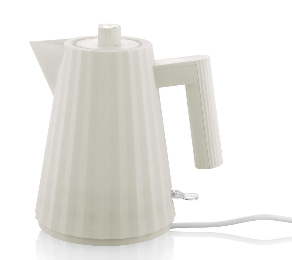 Alessi Waterkoker Plissé - droogkookbeveiliging - Wit - Michele de Lucchi - 1 liter - MDL06/1 W