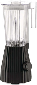 Alessi Blender Plissé - 5 vitesses + réglage turbo - Noir - Michele de Lucchi - 1,5 litre - MDL09 B