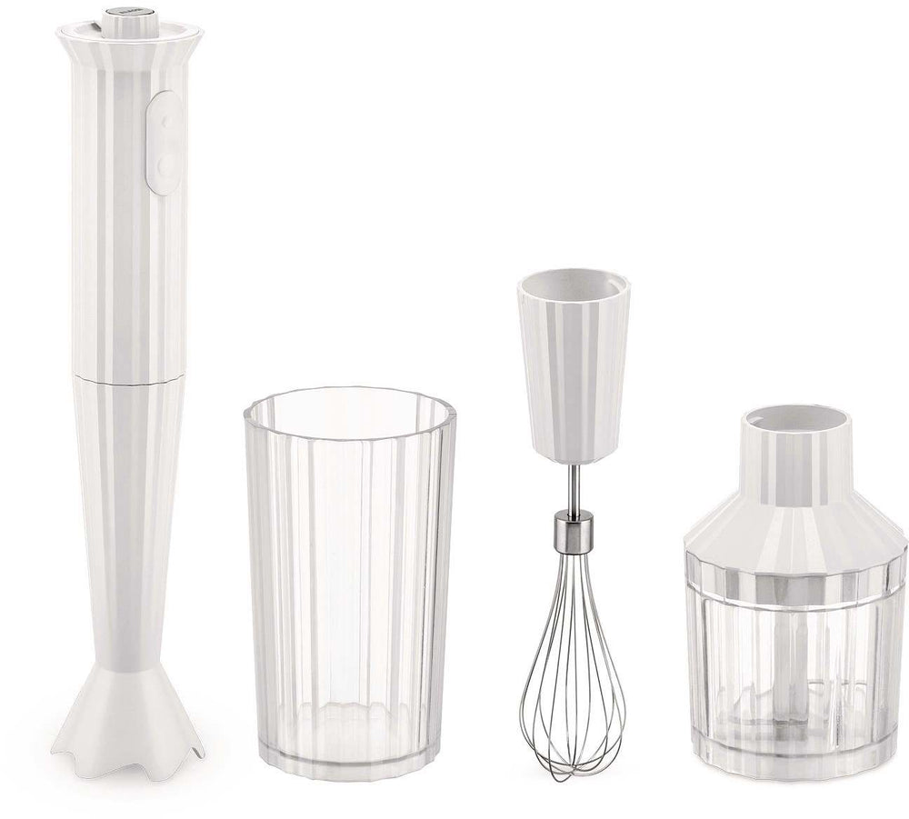 Alessi Set Mixeur Plongeant Plissé - Blanc - Michele de Lucchi - MDL10S W