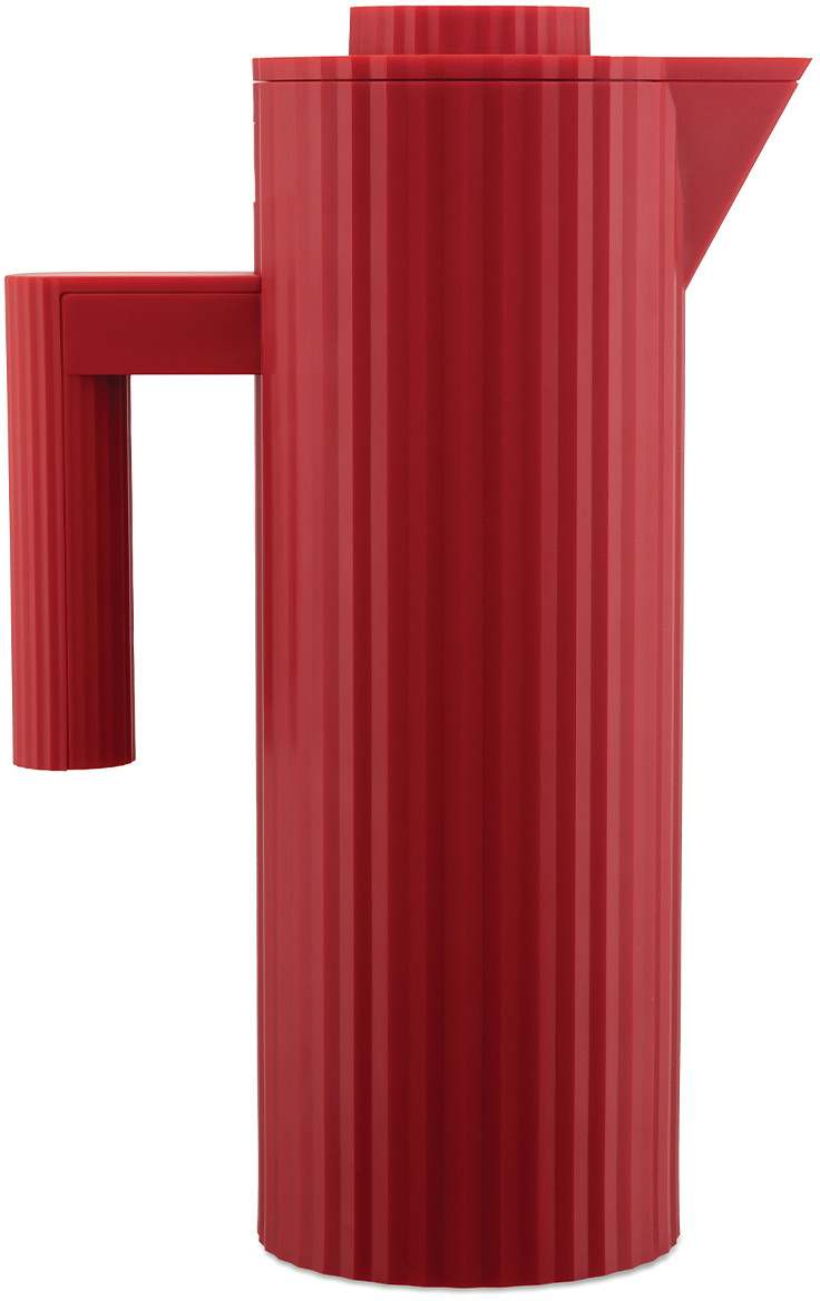 Alessi Thermoskan Plissé - Rood - 1 Liter - door Michele De Lucchi - MDL12 R