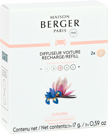 Maison Berger Navulling - voor autoparfum - Liliflora - 2 stuks