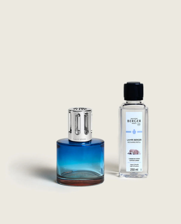 Maison Berger Giftset - Geurbrander Berger Pure / Caresse de Coton - Blauw