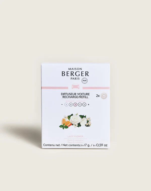Maison Berger Navulling - voor autoparfum - Lady Flower - 2 Stuks