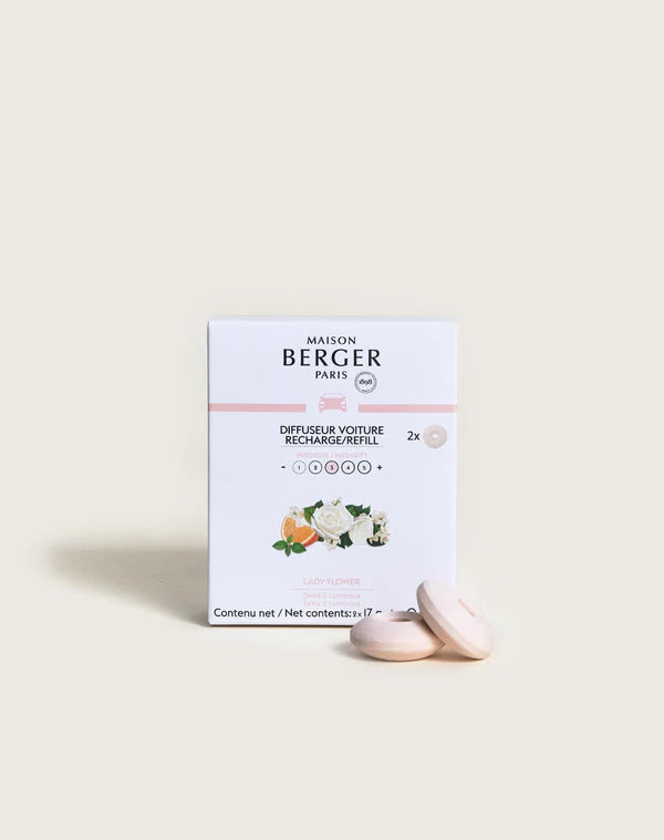 Maison Berger Navulling - voor autoparfum - Lady Flower - 2 Stuks