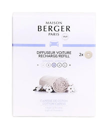 Maison Berger Autoparfum / Autodiffuser Silver - Cotton Caress - Met Navulling