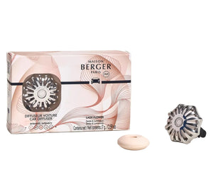 Maison Berger Autoparfum / Autodiffuser Coralie Silver - Lady Flower - Met Navulling