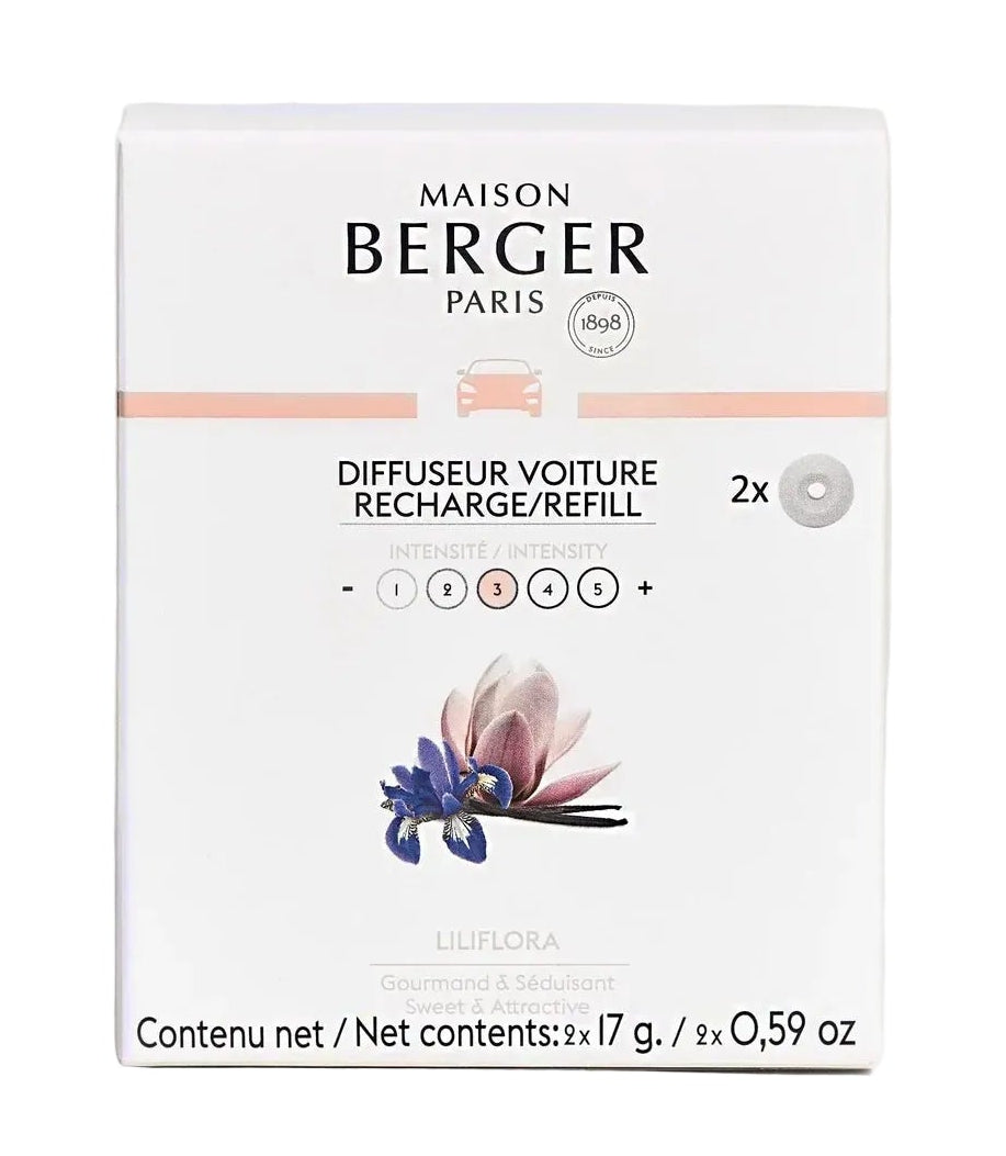 Maison Berger Autoparfum / Autodiffuser Gun Metal - Liliflora - Met Navulling