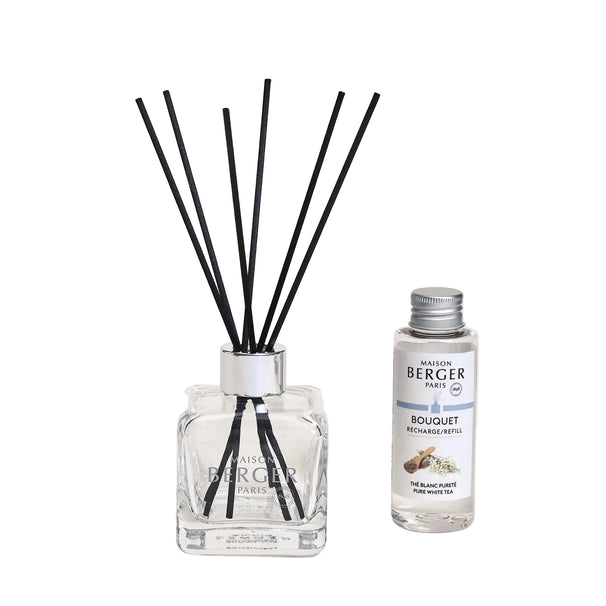 Maison Berger Geurstokjes Cube - Pure White Tea - 100 ml