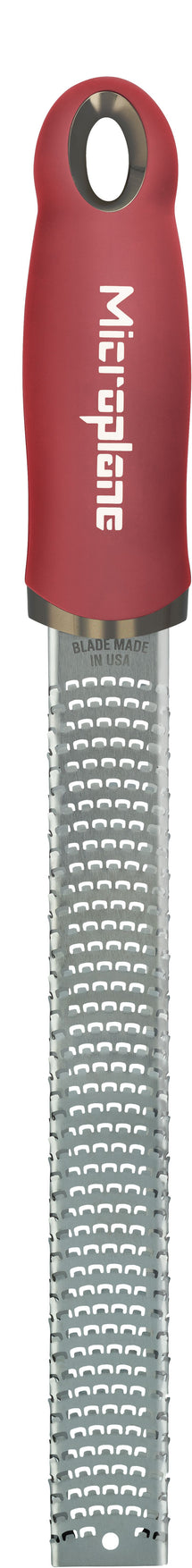 Microplane Grater Premium Classic - Râpe découpée au laser - Fine - Rouge Grenade