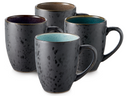 Bitz Mugs Gastro Noir/multi Bleu 300 ml - 4 Pièces