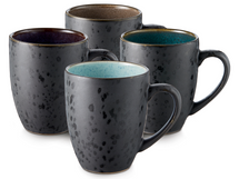 Bitz Mugs Gastro Noir/multi Bleu 300 ml - 4 Pièces