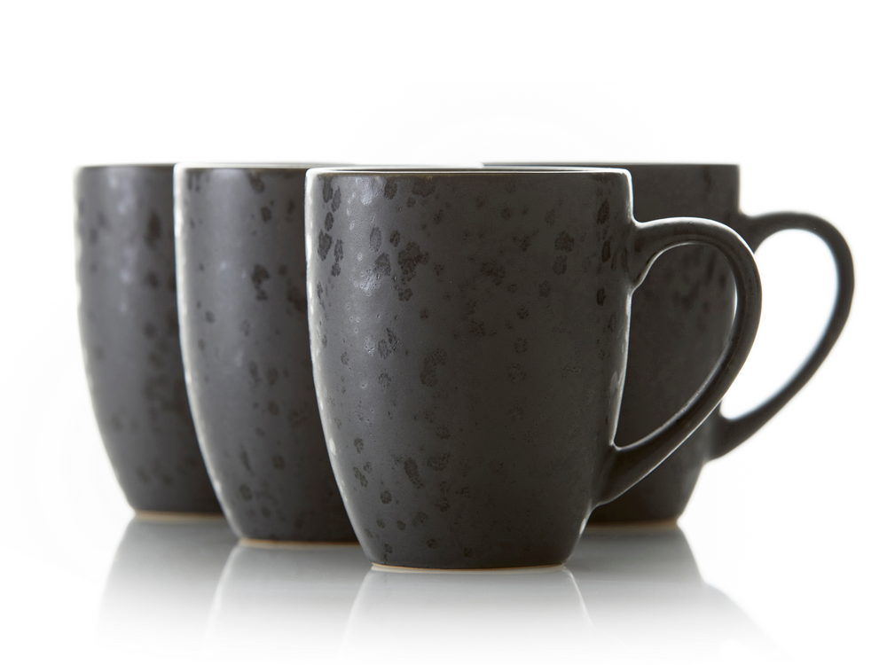 Bitz Mugs Gastro Noir/multi Bleu 300 ml - 4 Pièces