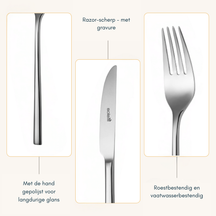 Sola Bestekset Montreux - 18/10 RVS - 100 delig / 12 personen