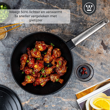 Westinghouse Wokpan Performance Blissful Black ø 28 cm - standaard anti-aanbaklaag