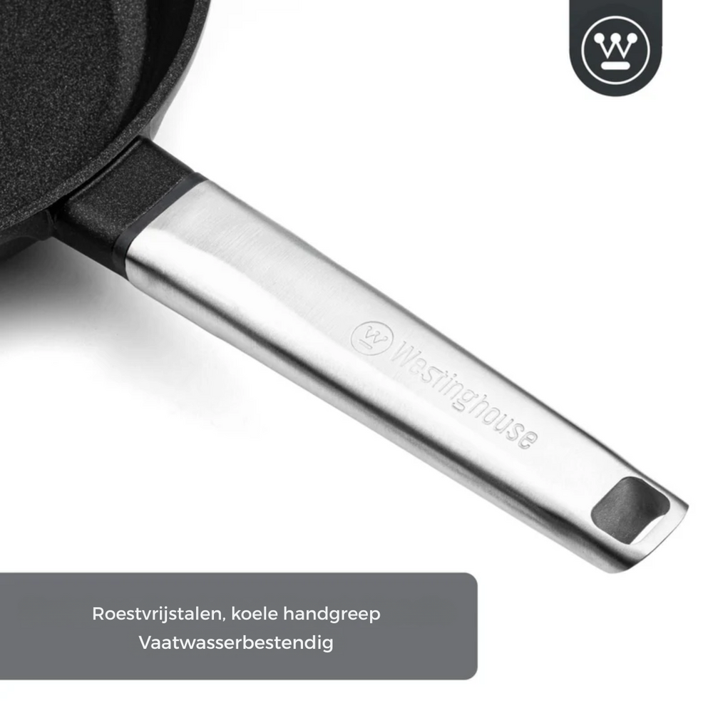 Westinghouse Pannenset Performance (wokpan + grillpan) ø 28 cm - zwart - inductie en alle andere warmtebronnen
