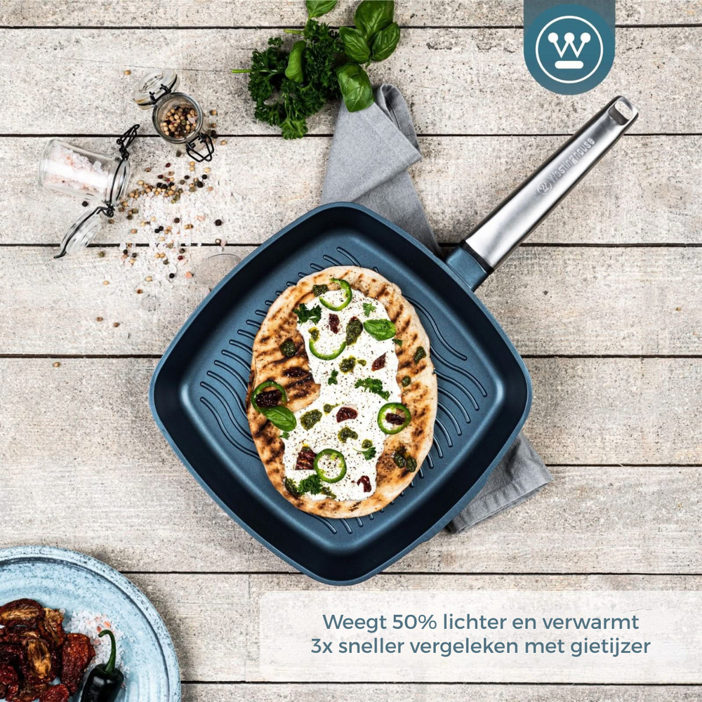 Westinghouse Grillpan Performance Bravery Blue 28 x 28 cm - standaard anti-aanbaklaag