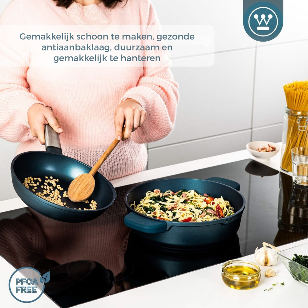 Westinghouse Hapjespan / sauteuse Performance Bravery Blue ø 32 cm / 5,8 liter - standaard anti-aanbaklaag