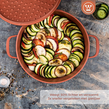 Westinghouse Hapjespan / sauteuse Performance Rebel Red ø 28 cm / 4,1 liter - standaard anti-aanbaklaag