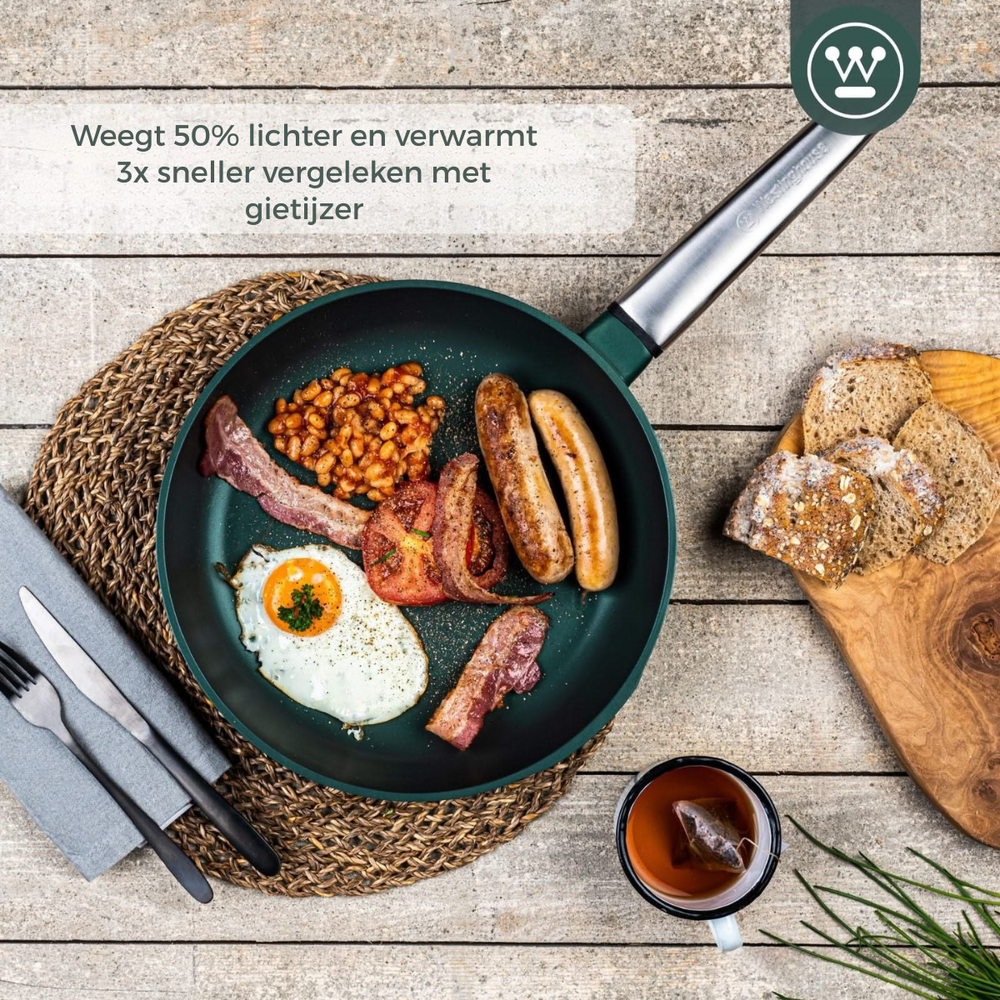 Westinghouse Koekenpan Performance Gracious Green ø 24 cm - standaard anti-aanbaklaag