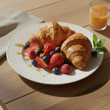 Cookinglife Ontbijtborden / Dessertborden Siaki New Bone - Porselein ø 20 cm - 6 Stuks