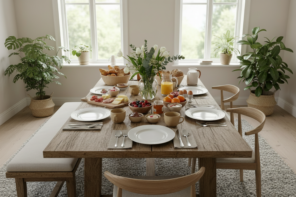 Cookinglife Ontbijtborden / Dessertborden Siaki New Bone - Porselein ø 20 cm - 6 Stuks