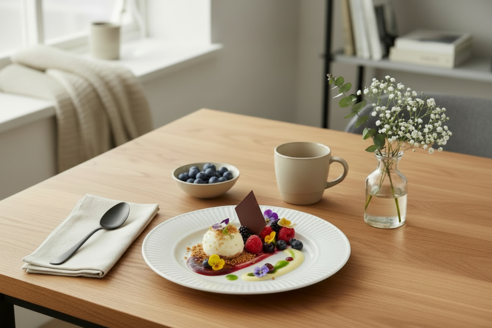 Cookinglife Ontbijtborden / Dessertborden Siaki New Bone - Porselein ø 20 cm - 6 Stuks