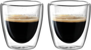 Leonardo Dubbelwandige Espresso Glazen Duo 100 ml - 2 Stuks
