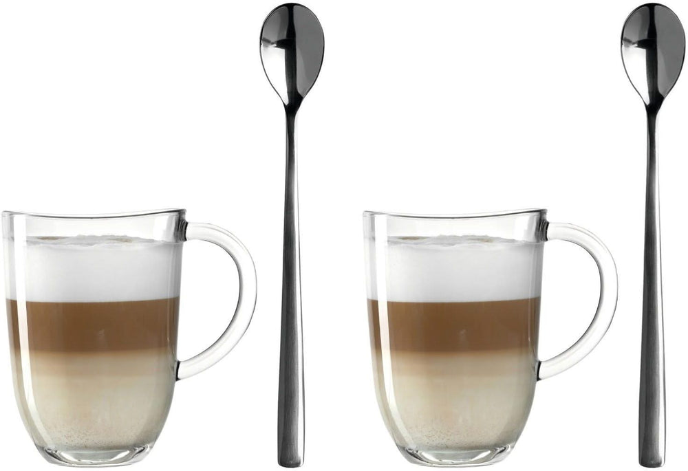 Leonardo Verres à Latte Macchiato Napoli 380 ml + 2 Cuillères