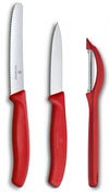 Ensemble de couteaux Victorinox Swiss Classic - Rouge - 3 pièces