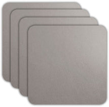 ASA Selection Onderzetters - Leather Optic Fine - Cement - 10 x 10 cm - 4 Stuks