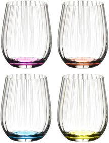 Riedel Gobelet Verre optique Happy O - 4 pièces - Nervuré