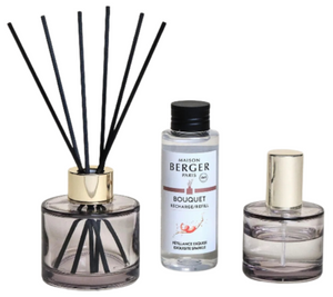 Maison Berger Giftset Duo Rosalie - Geurstokjes 80 ml & Roomspray 50 ml - Grijs