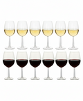 Cookinglife Wijnglazenset Milena 12-Delig -  Rode wijnglazen + Witte wijnglazen