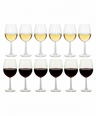 Cookinglife Wijnglazenset Milena 12-Delig -  Rode wijnglazen + Witte wijnglazen